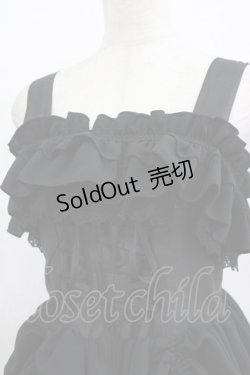 画像4: ATELIER PIERROT / ロングバッスルジャンパースカート  ブラック H-26-01-09-1004-EL-OP-KB-ZH