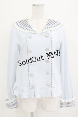 画像1: PUTUMAYO / シュガリーストライプセーラージャンパー  サックス H-26-01-09-1044-PT-JA-KB-ZH