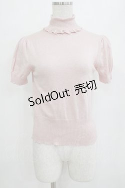 画像1: Emily Temple cute / パフスリーブタートルニット  ピンク H-26-01-09-1045-ET-TO-KB-ZH