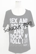 SEX POT ReVeNGe / プリントTシャツ  ブラック H-26-01-09-1048-SP-TO-KB-ZH