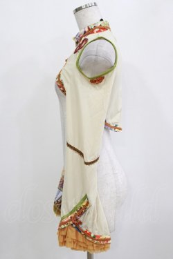 画像2: Ozz oneste / 椿刺繍ショートボレロ  生成 H-26-01-09-1052-OO-TO-KB-ZH