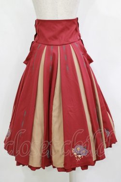 画像3: Ozz oneste / 椿刺繍スカート  エンジ H-26-01-09-1006-OO-SK-KB-ZH