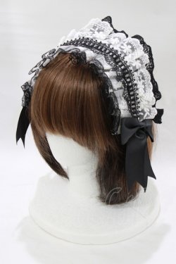 画像1: MorunxMuunaStoik / ヘッドドレスクリップ  黒×白 H-26-01-09-1061-EL-AC-KB-ZH