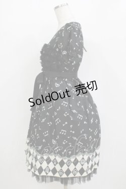 画像2: PEACE NOW / チュールフリルプリントワンピース  ブラック H-26-01-09-1009-PU-OP-KB-ZH