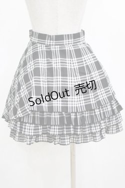 画像3: PEACE NOW / チェックアシメフリルスカート  ブラック H-26-01-09-1011-PU-SK-KB-ZH