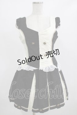 画像1: PUTUMAYO / 【Tales of Berseria】マギルゥ・バイカラーツーピース  ブラック×アイボリー H-26-01-09-1012-PT-OP-KB-ZH