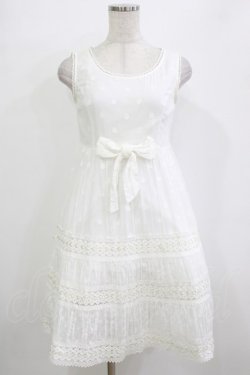 画像1: Emily Temple cute / ドビードットサンドレス  シロ H-26-01-09-1013-ET-OP-KB-ZH