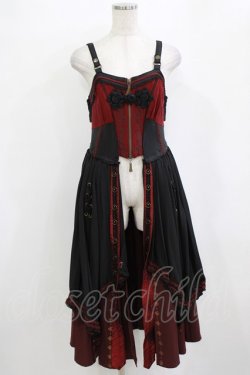 画像1: Ozz oneste / 配色オーバービスチェ  クロ×エンジ H-26-01-09-1015-OO-OP-KB-ZH