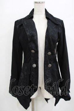 画像1: h.naoto Blood / プリント切替ジャケット  ブラック H-26-01-09-1021-HN-JA-KB-ZH