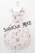 Emily Temple cute / manyドーナツキャミソールワンピース  ピンク H-26-01-10-033-ET-OP-KB-ZH