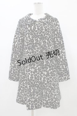 画像1: Emily Temple cute / レオパードジャガードコート Free 黒 H-26-01-10-049-ET-CO-KB-ZH
