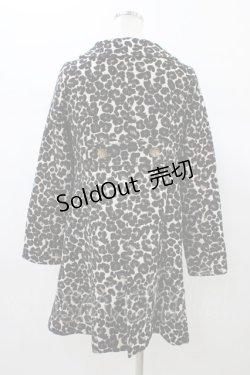 画像2: Emily Temple cute / レオパードジャガードコート Free 黒 H-26-01-10-049-ET-CO-KB-ZH