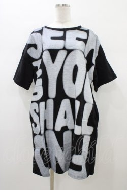 画像1: WORLD WIDE LOVE！(Rydia) / バック刺繍プリント半袖ワンピース  ブラック H-26-01-10-056-PU-OP-KB-ZH