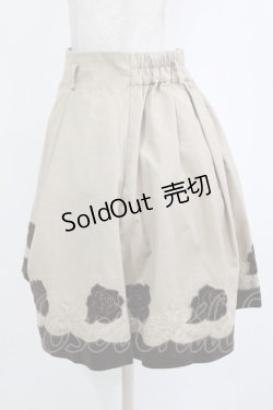 画像2: axes femme POETIQUE / 薔薇ベロア刺繍ミニスカート M ベージュ H-26-01-10-1025-AX-SK-NS-ZH