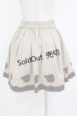 画像3: axes femme POETIQUE / 薔薇ベロア刺繍ミニスカート M ベージュ H-26-01-10-1025-AX-SK-NS-ZH