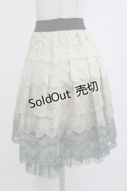 画像2: axes femme / グラデレーススカート M グリーン H-26-01-10-1028-AX-SK-NS-ZH