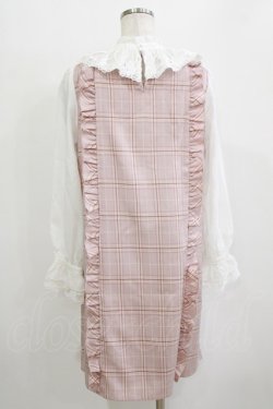 画像3: axes femme kawaii / チェックドッキングワンピース M ピンク H-26-01-10-1030-AX-OP-NS-ZH