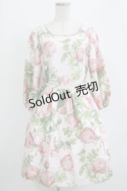 画像1: JESUS DIAMANTE / フェリエワンピ 40 メリーベルローズ柄ピンク H-26-01-10-1034-JE-OP-NS-ZH