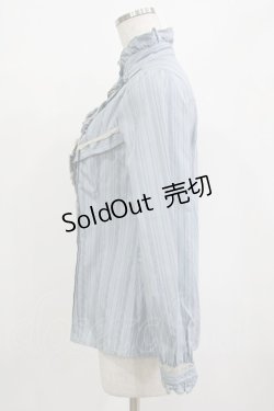 画像2: axes femme / ストライプブラウス M サックス H-26-01-10-1042-AX-BL-NS-ZH