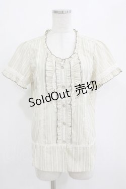 画像1: axes femme / ストライプブラウス M 生成り H-26-01-10-1043-AX-BL-NS-ZH