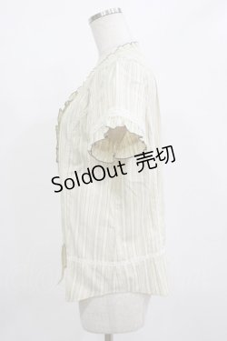 画像2: axes femme / ストライプブラウス M 生成り H-26-01-10-1043-AX-BL-NS-ZH