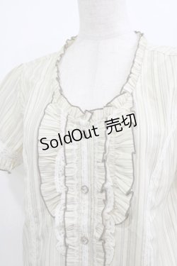 画像4: axes femme / ストライプブラウス M 生成り H-26-01-10-1043-AX-BL-NS-ZH