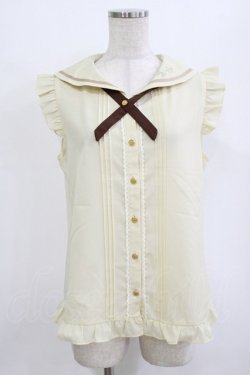 画像1: axes femme POETIQUE / セーラーブラウス M 生成り H-26-01-10-1044-AX-BL-NS-ZH