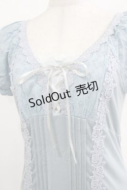 画像4: axes femme / レース切替プルオーバー M サックス H-26-01-10-1047-AX-TO-NS-ZH