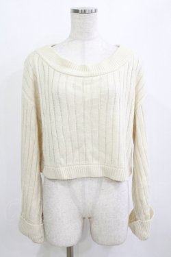 画像1: F i.n.t / エンブレム釦ワイドスリーブニットプルオーバー Free OFFWHITE H-26-01-10-1052-CA-TO-NS-ZH