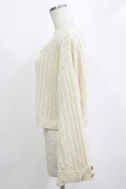 画像2: F i.n.t / エンブレム釦ワイドスリーブニットプルオーバー Free OFFWHITE H-26-01-10-1052-CA-TO-NS-ZH