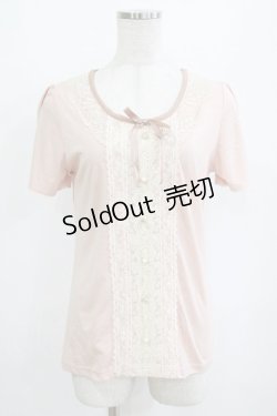 画像1: axes femme / リボンプルオーバー M ピンク H-26-01-10-1053-AX-TO-NS-ZH