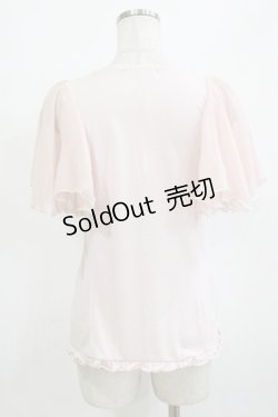 画像3: axes femme / シフォンフリルトップス M ピンク H-26-01-10-1054-AX-TO-NS-ZH