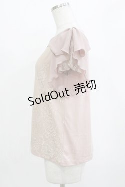 画像2: axes femme / シフォンフリルトップス M ピンク H-26-01-10-1055-AX-TO-NS-ZH