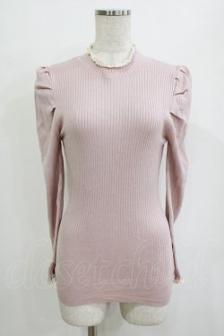 画像1: an another angelus / 配色レースリブニットプルオーバー Free L/PINK H-26-01-10-1057-CA-TO-NS-ZH