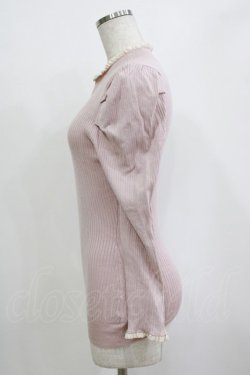 画像2: an another angelus / 配色レースリブニットプルオーバー Free L/PINK H-26-01-10-1057-CA-TO-NS-ZH