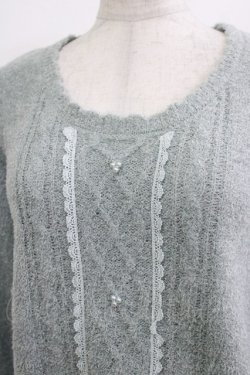 画像4: axes femme / パール使いニットPO M ミント H-26-01-10-1059-AX-TO-NS-ZH