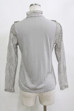 画像3: axes femme / 総レースボウタイプルオーバー M グレー H-26-01-10-1060-AX-TO-NS-ZH