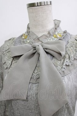 画像4: axes femme / 総レースボウタイプルオーバー M グレー H-26-01-10-1060-AX-TO-NS-ZH