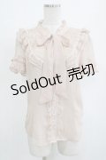 axes femme / フリルボータイブラウス M ピンク H-26-01-10-1064-AX-BL-NS-ZH