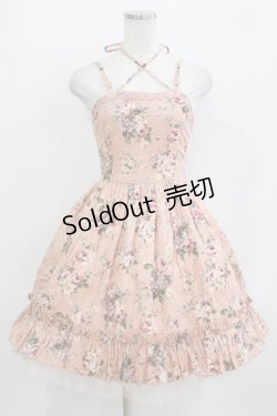 画像1: Victorian maiden / チュール付ジャガード編み上げワンピース Free ピンク H-26-01-10-1006-CL-OP-NS-ZH