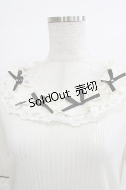 画像4: axes femme / リボン×レース×フリルプルオーバー Free オフ H-26-01-10-1065-AX-TO-NS-ZH