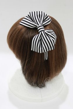 画像2: Chantilly / リボンカチューシャ  オフ/ネイビー H-26-01-10-1076-EL-AC-NS-ZH