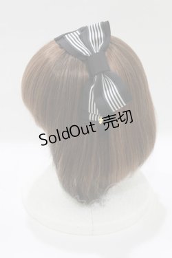 画像2: Angelic Pretty / ストライプリボンカチューシャ  ブラック H-26-01-10-1077-AP-AC-NS-ZH