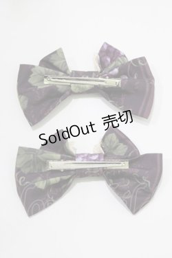 画像2: 仲夏物語（海外ロリータブランド） / ロワールのブドウ園5.0 リボンクリップ  パープル H-26-01-10-1079-EL-AC-NS-ZH