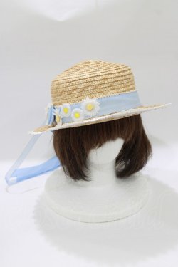 画像1: To Alice / カンカン帽  ナチュラル/サックス H-26-01-10-1082-LO-AC-NS-ZH