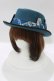 画像1: Miss Point（海外ロリータブランド） / アンティークフラワーウォール帽子  ブルー H-26-01-10-1083-EL-AC-NS-ZH (1)