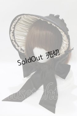 画像1: Ange / ハーフボンネット  ブラック H-26-01-10-1086-LO-AC-NS-ZH