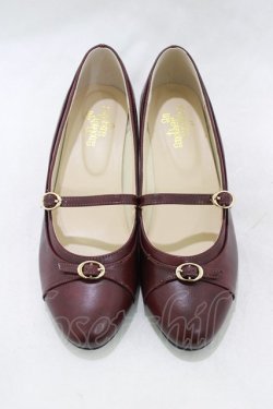 画像1: an another angelus / 細ベルト使いクラシカルパンプス L/24.5cm Bordeaux H-26-01-10-1088-CA-SH-NS-ZH