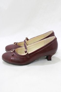 画像2: an another angelus / 細ベルト使いクラシカルパンプス L/24.5cm Bordeaux H-26-01-10-1088-CA-SH-NS-ZH