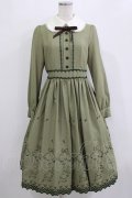 Innocent World / ピーターラビット  刺繍ワンピース M ライトグリーン×ダークグリーン H-26-01-10-1089-IW-OP-NS-ZH